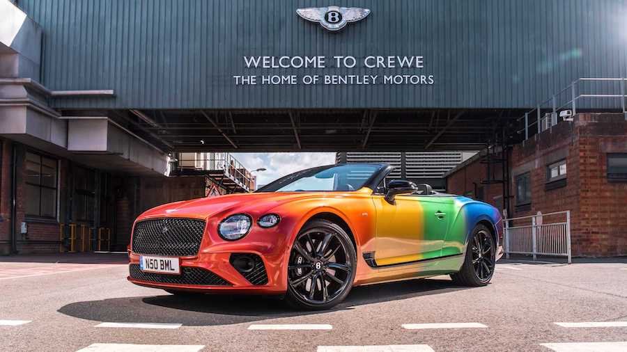 Bentley Continental GT V8 Convertible Gets The Rainbow Treatment