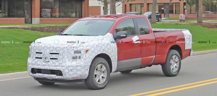 Nissan Titan Facelift Spied For First Time Disguised As An F-150