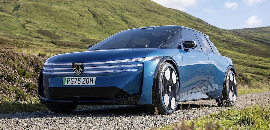 Peugeot 208, rendering by Autocar