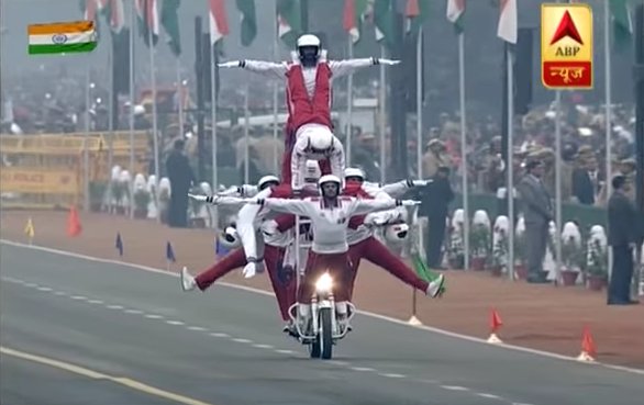 India celebrates Republic Day with rad motorcycle tricks