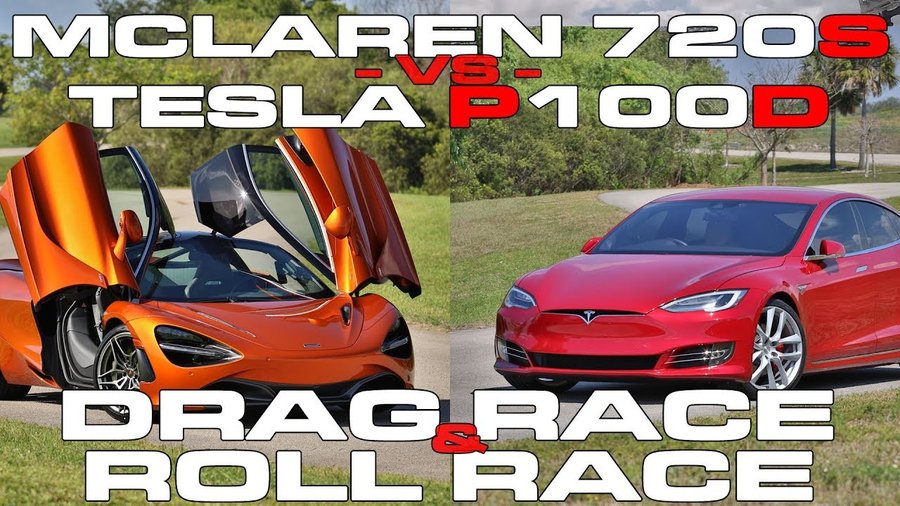 See If Tesla Model S P100D Can Beat McLaren 720s In Drag Race