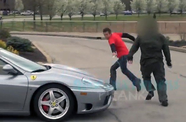 Pranked Angry Ferrari Owner Says Urine Trouble Now, Man!
