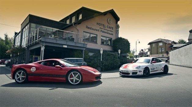 'Ring Queen Sabine Schmitz Battles Ron Simons in Porsche vs Ferrari Scrap