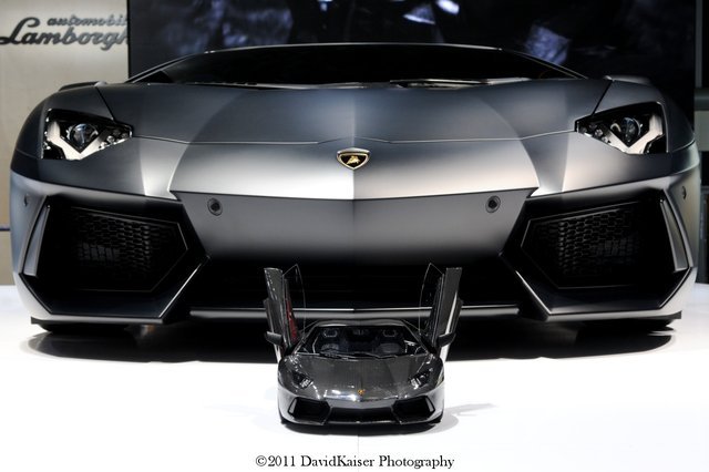 Lamborghini Aventador 1:8 scale model costs 12 times the real thing