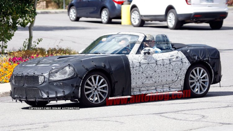 Fiat 124 Spied with Top Down