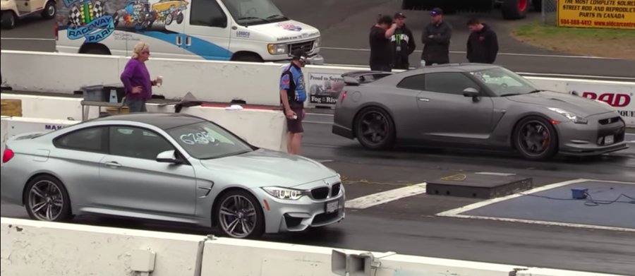 Place Your Bets: Nissan GT-R Vs. BMW M4 Drag Race
