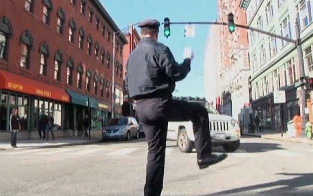 Watch the Dancing Traffic Cop from Providence, RI