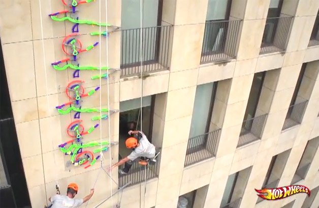 Hot Wheels Builds World's Highest Wall Track