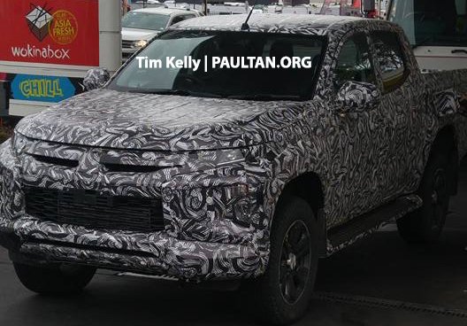 2018 Mitsubishi Triton (facelift) with Dynamic Shield front-end spied