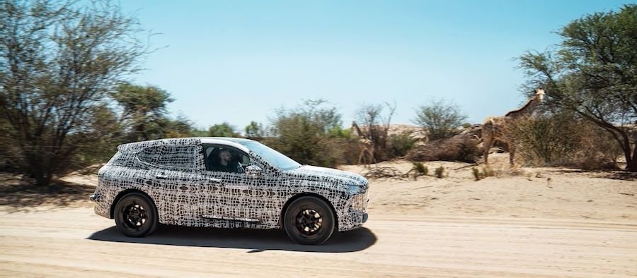 BMW iNext test mules work up a sweat in the African desert