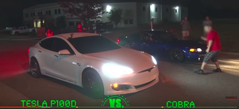 Watch this Tesla Model S P100D shred street racers