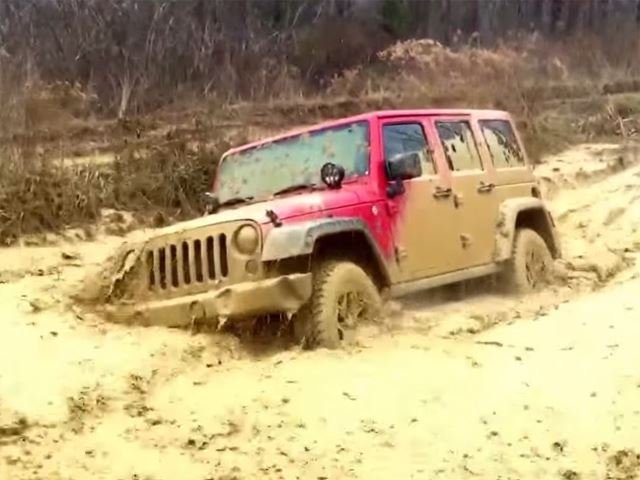 Jeep Wrangler Owner Attempts And Fails to Conquer Water Hole