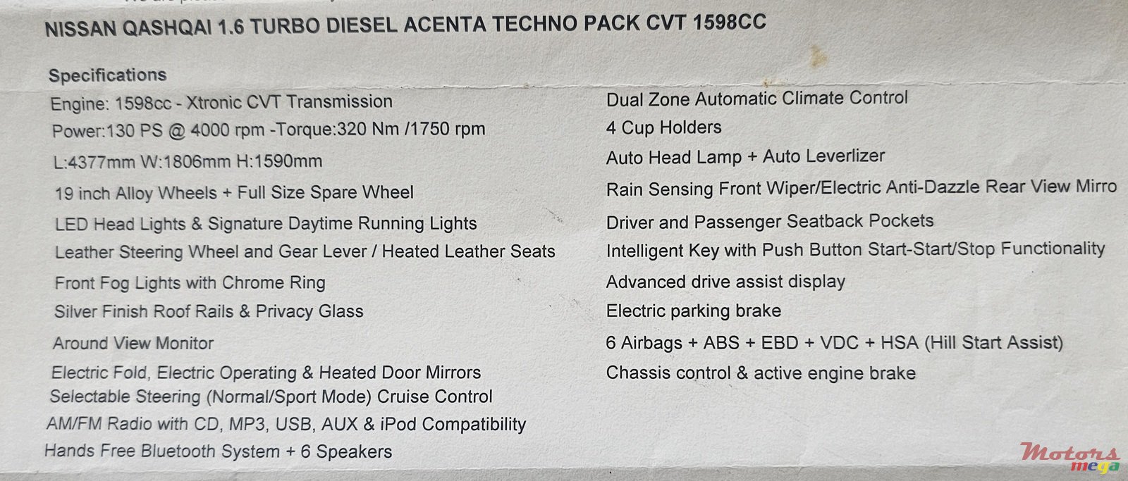 2015' Nissan Qashqai Acenta photo #5