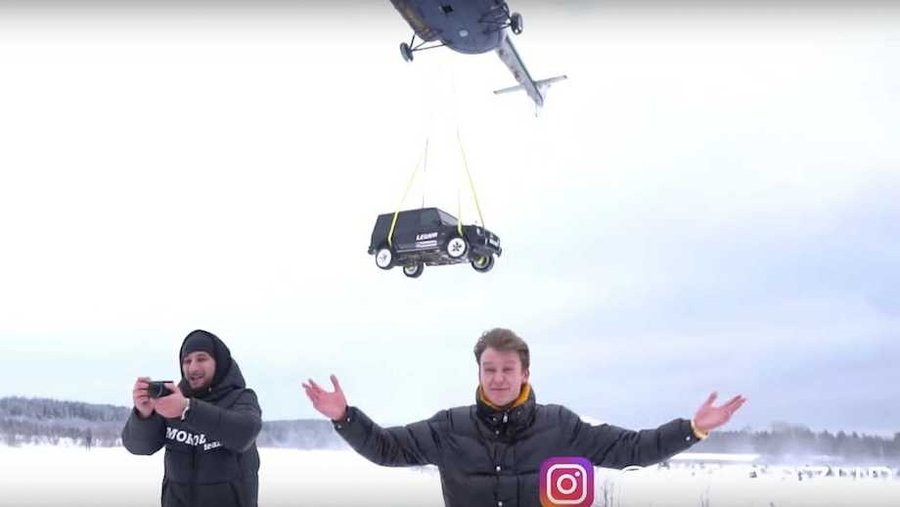 Meanwhile In Russia: Unhappy AMG G63 Owner Drops It From Helicopter