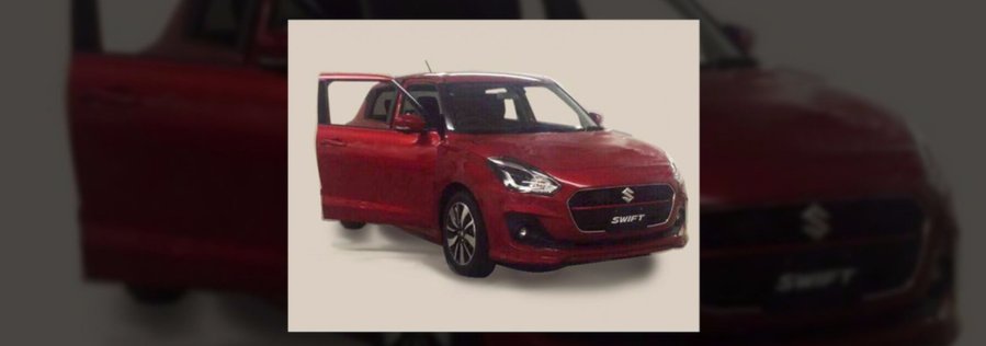 2017 Suzuki Swift leaked showing front end