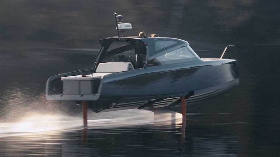 Polestar 2 Batteries Power Electric Boat That Cruises Above Water