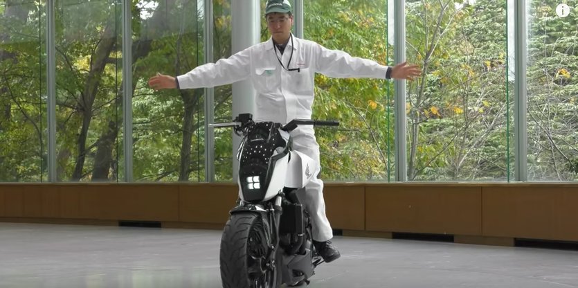 The self-balancing motorcycle is such a Soichiro Honda solution to a problem