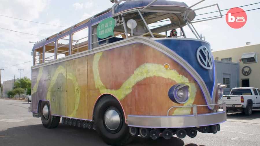 This Super-Sized VW Party Bus Replica Is Actually An Old Fire Truck