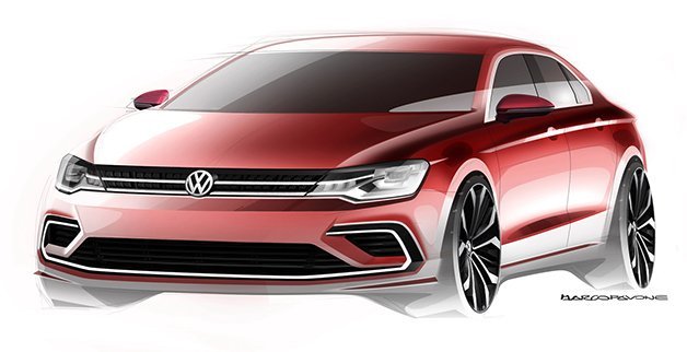 VW Teases Mini CC Four-Door Coupe Concept for China