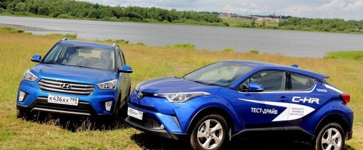 Russian media’s road test comparison of the Toyota C-HR & Hyundai Creta
