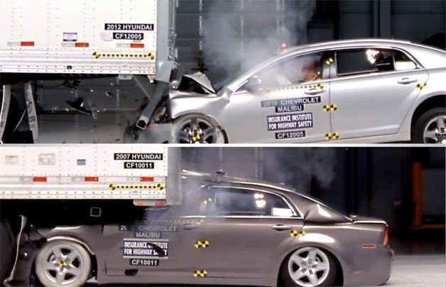 Watching IIHS Test Semi Trailers for Safety is Frightening