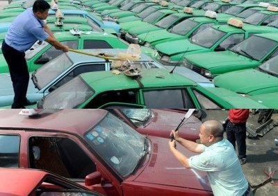 156 Illegal Taxis Destroyed