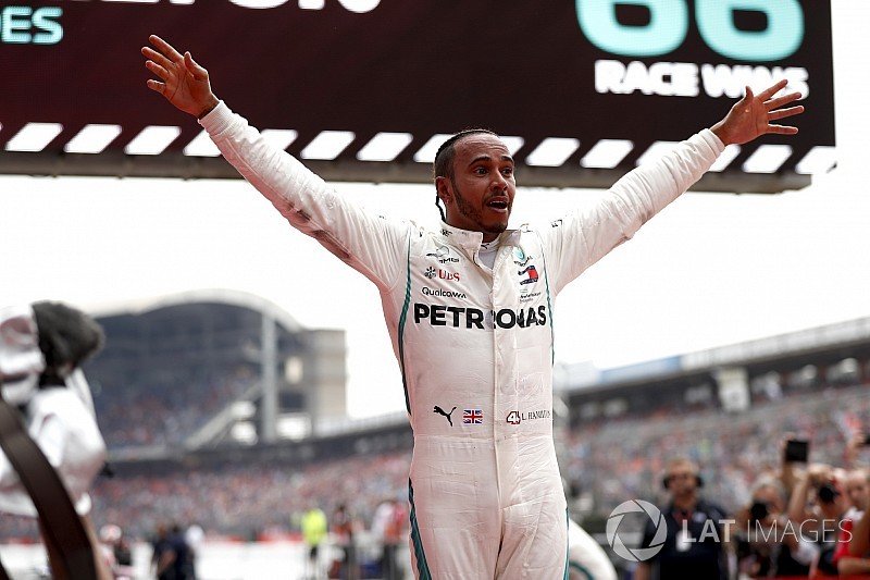 German GP: Hamilton wins from 14th as Vettel crashes out
