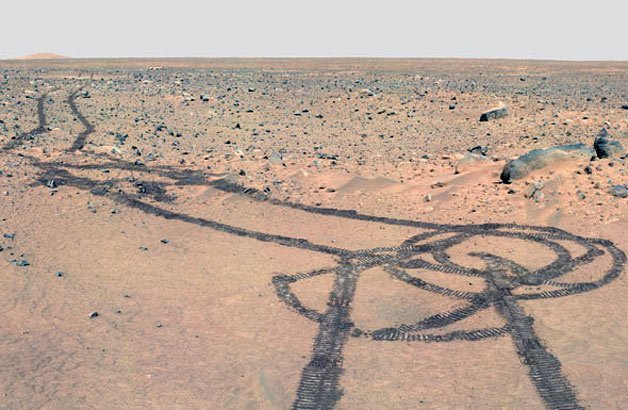 Mars Rover Draws Giant Phallus on Red Planet