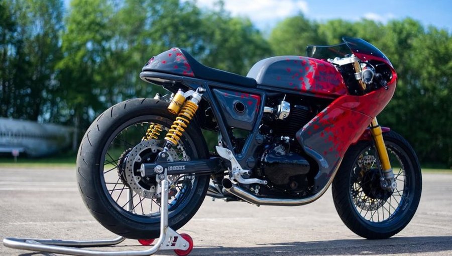 Modified Royal Enfield Continental GT 650 is race-ready