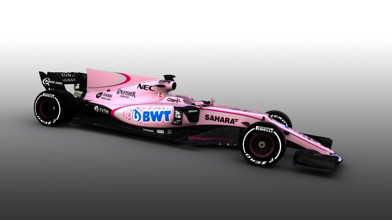 Force India picks a pink palette for its new F1 car