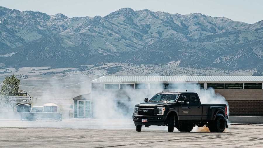 Watch Ken Block Make Drifting A Ford F-450 Dually Pickup Look Easy