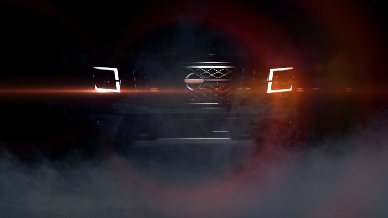2020 Titan PRO-4X teased with red Nissan logo