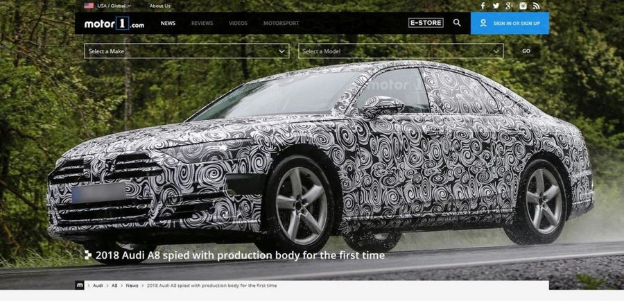 2018 Audi A8 Spied In Production Body For The First Time
