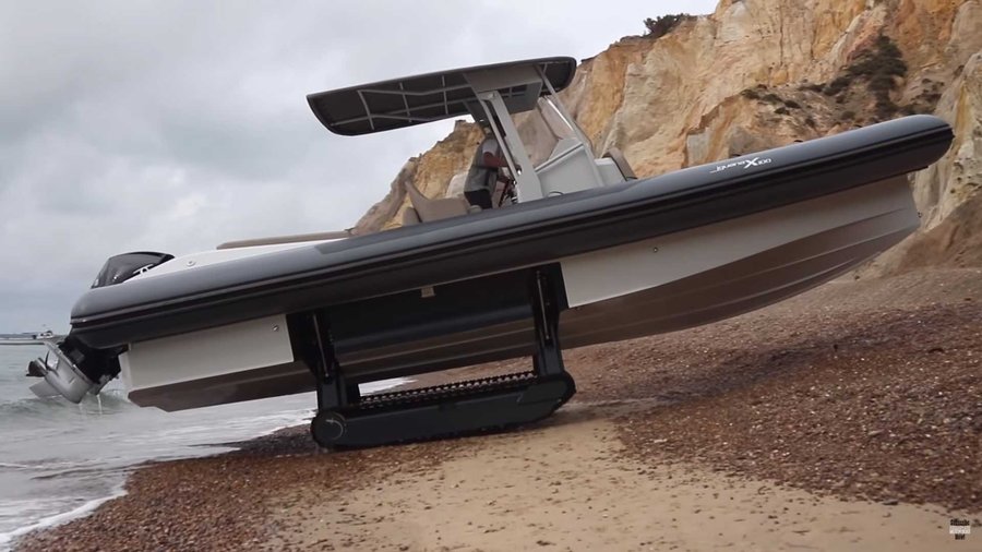 Iguana X100 Boat Combines Hull And Tank Treads For Go-Anywhere Fun