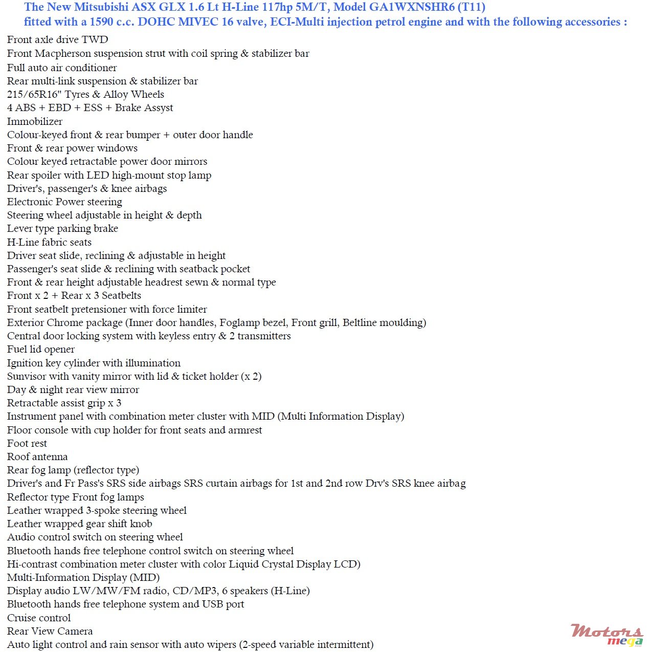 2015' Mitsubishi ASX photo #7