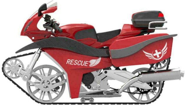Chinese University Patents Crazy Single-Track Rescue Motorcycle