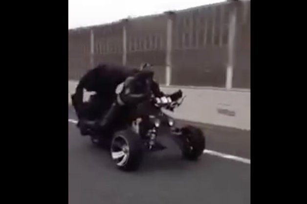 Batman Caught Astride Batcycle in Japan