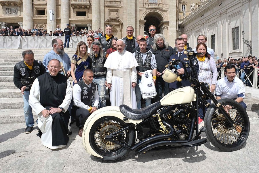 This Harley-Davidson Custom Bike Was Signed by the Pope, and Now It's For Sale
