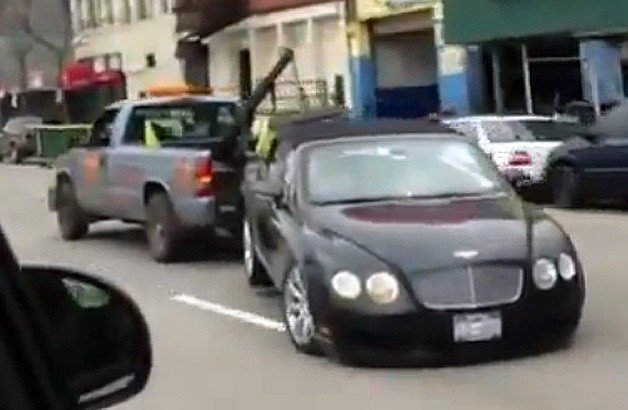 This Is Not How You Tow A Bentley Convertible