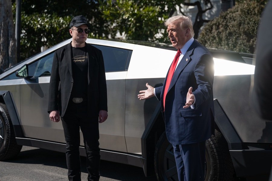 Tesla Shares Tumble As Elon Musk's Feud With Donald Trump Escalates in Public