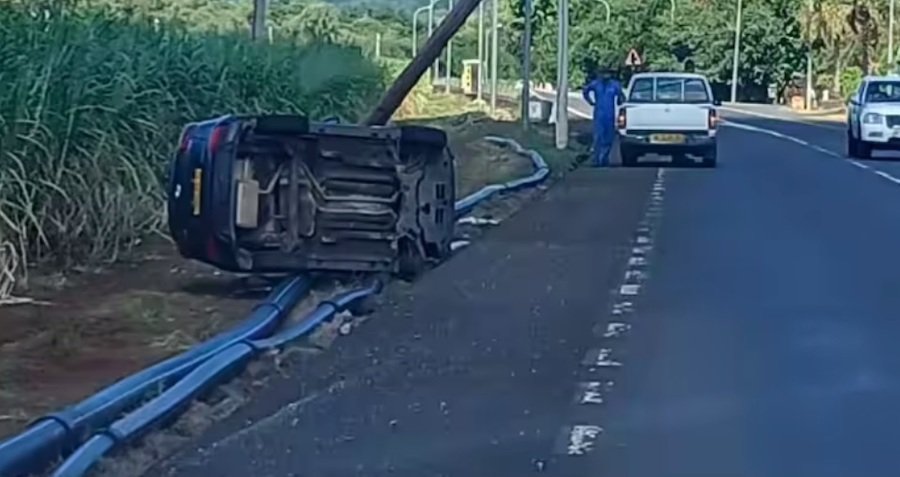 Accident de la route près de Casela en direction de Tamarin