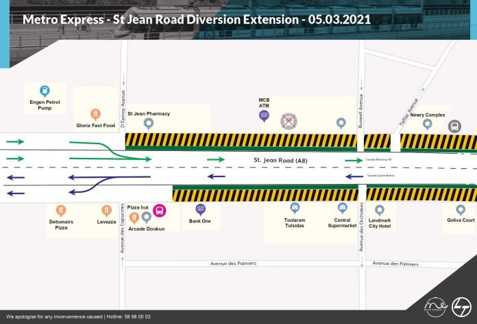 Route St-Jean : nouvelles déviations routières à partir 5 mars
