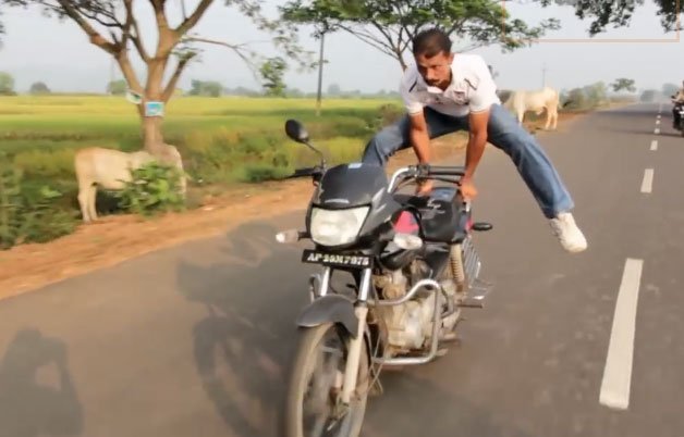 Watch This Motorcycle Rider Bring the Yoga Fire
