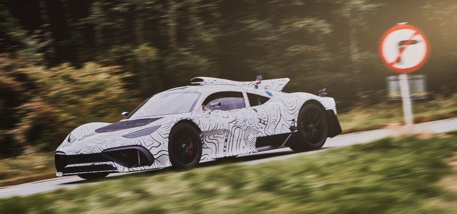 Mercedes-AMG Project One sports artistic camo during track testing