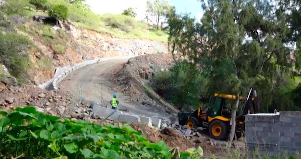 Rodrigues - Route Baladirou : la construction du tronçon complétée à 50 %