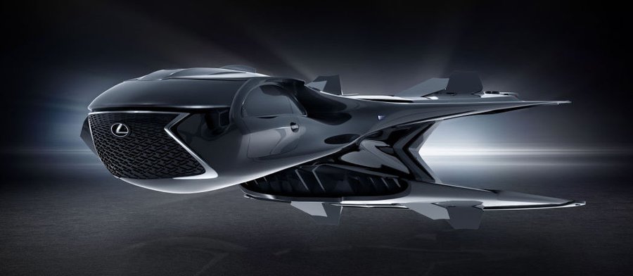 Lexus really put the spindle grille on its imaginary 'Men in Black' jet