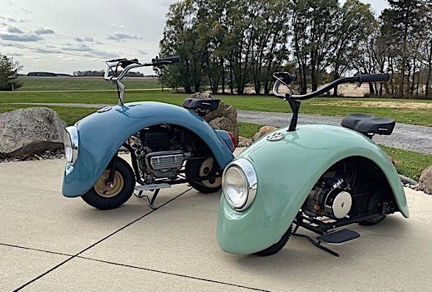 The Volkspod VW Beetle Minibikes Are Part Creepy, Part Adorable