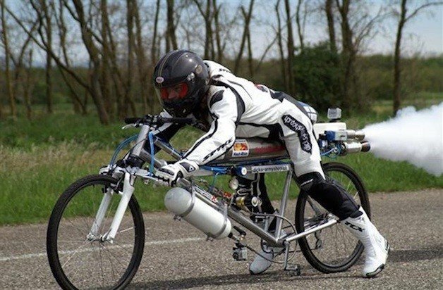 Watch a Rocket-Powered Bicycle set a New Land Speed Record