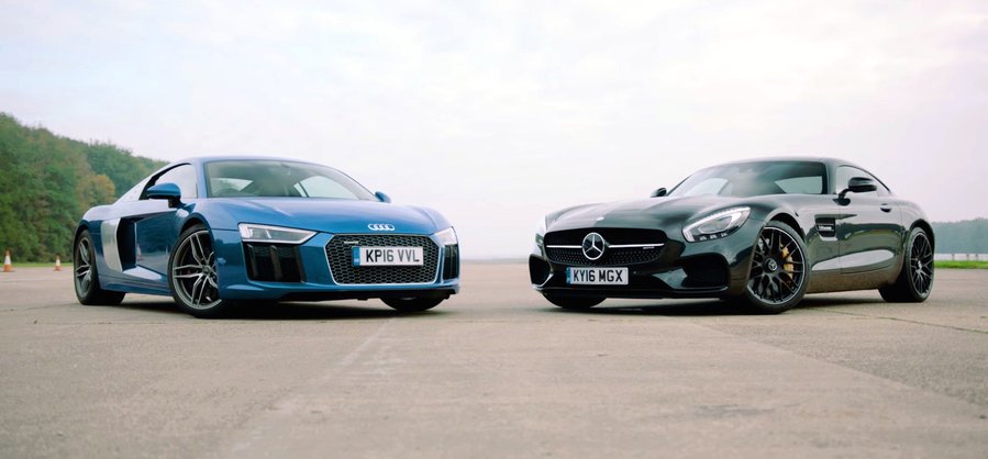 Mercedes-AMG GT A and Audi R8 V10 go head to head with surprising results