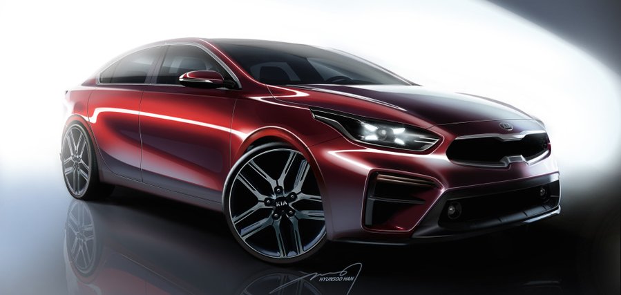 2019 Kia Forte renderings reveal a sedan with Stinger style